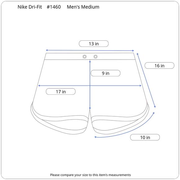 Nike Jogging Dri-Fit Shorts Men's Medium Gray Black Elastic Waist Drawstring - Picture 10 of 10